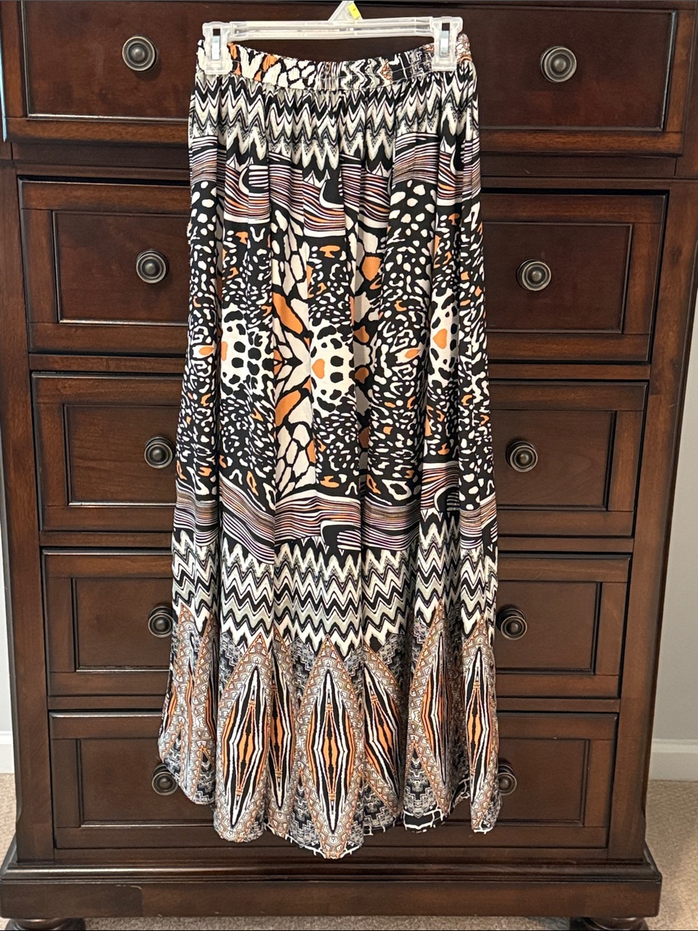SALE- Stylish Geometric Patterned Maxi Skirt